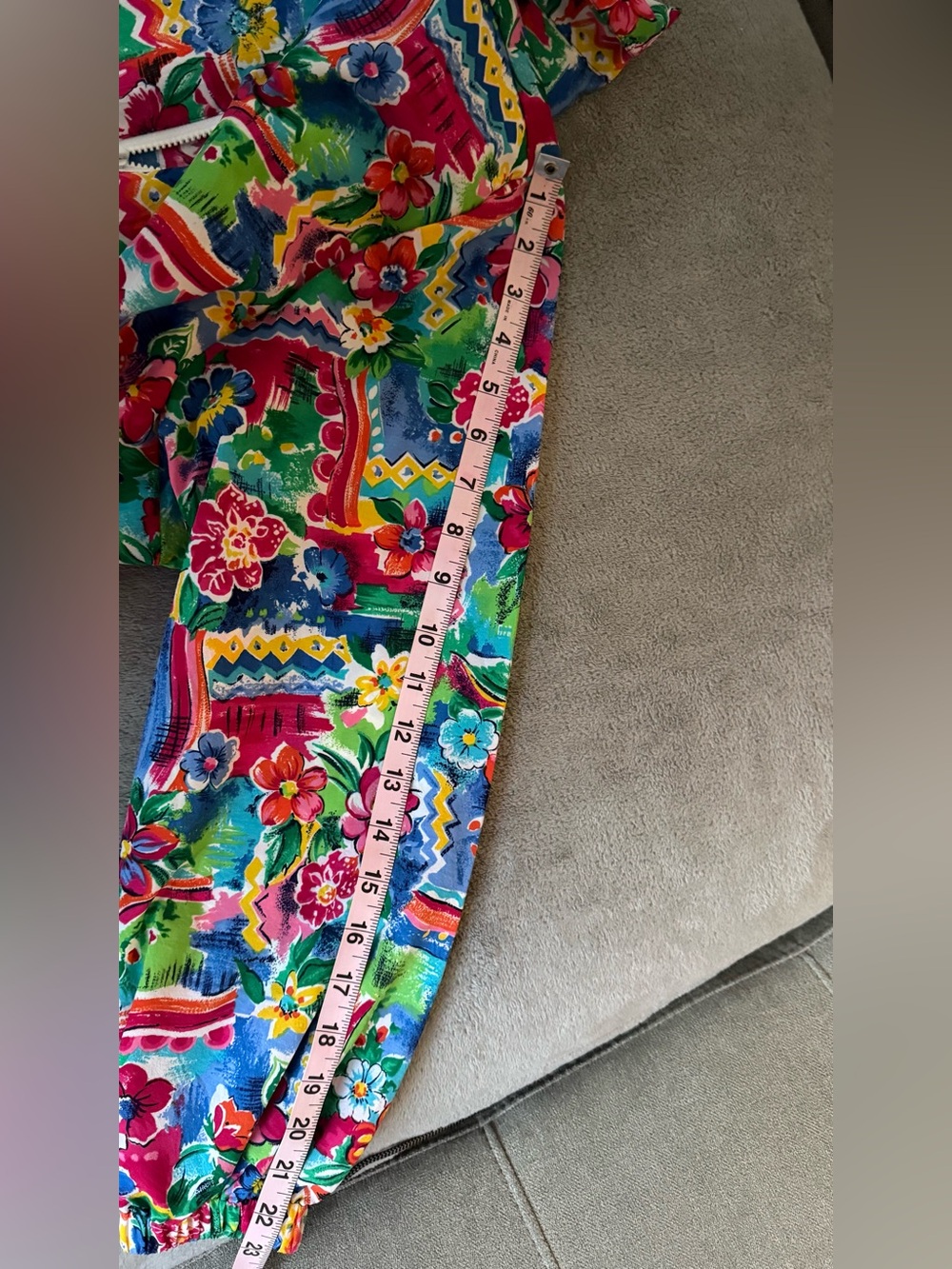 Vintage Koret Floral Windbreaker Jacket Retro 80s 90s Multicolor Zip Up Sz S - Picture 8 of 8